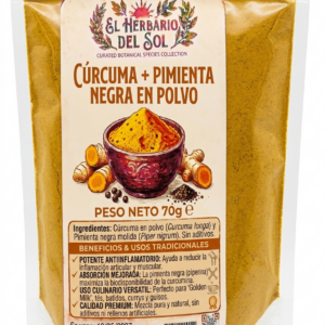 Cúrcuma con pimienta negra en polvo (70g)