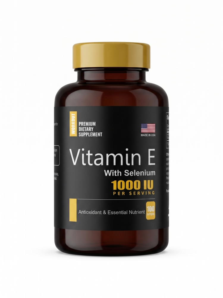 Vitamina E Con Selenium 1000 IU — Workout 100 Capsulas Blandas