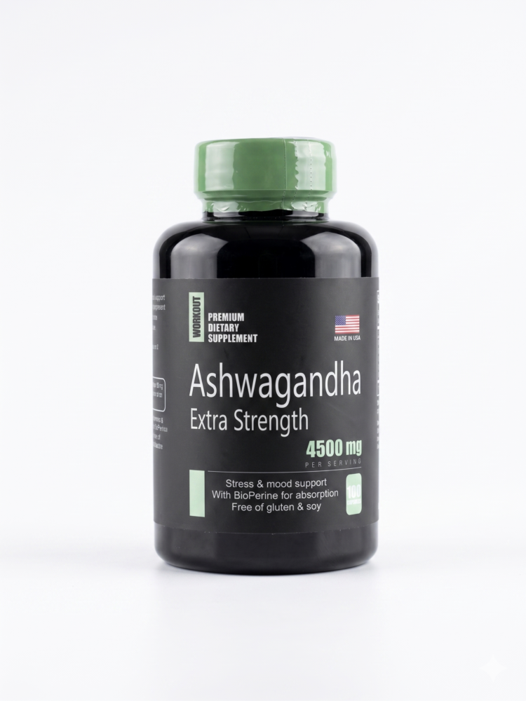 Ashwagandha Extra Strength 4500mg — Workout 100 Capsulas