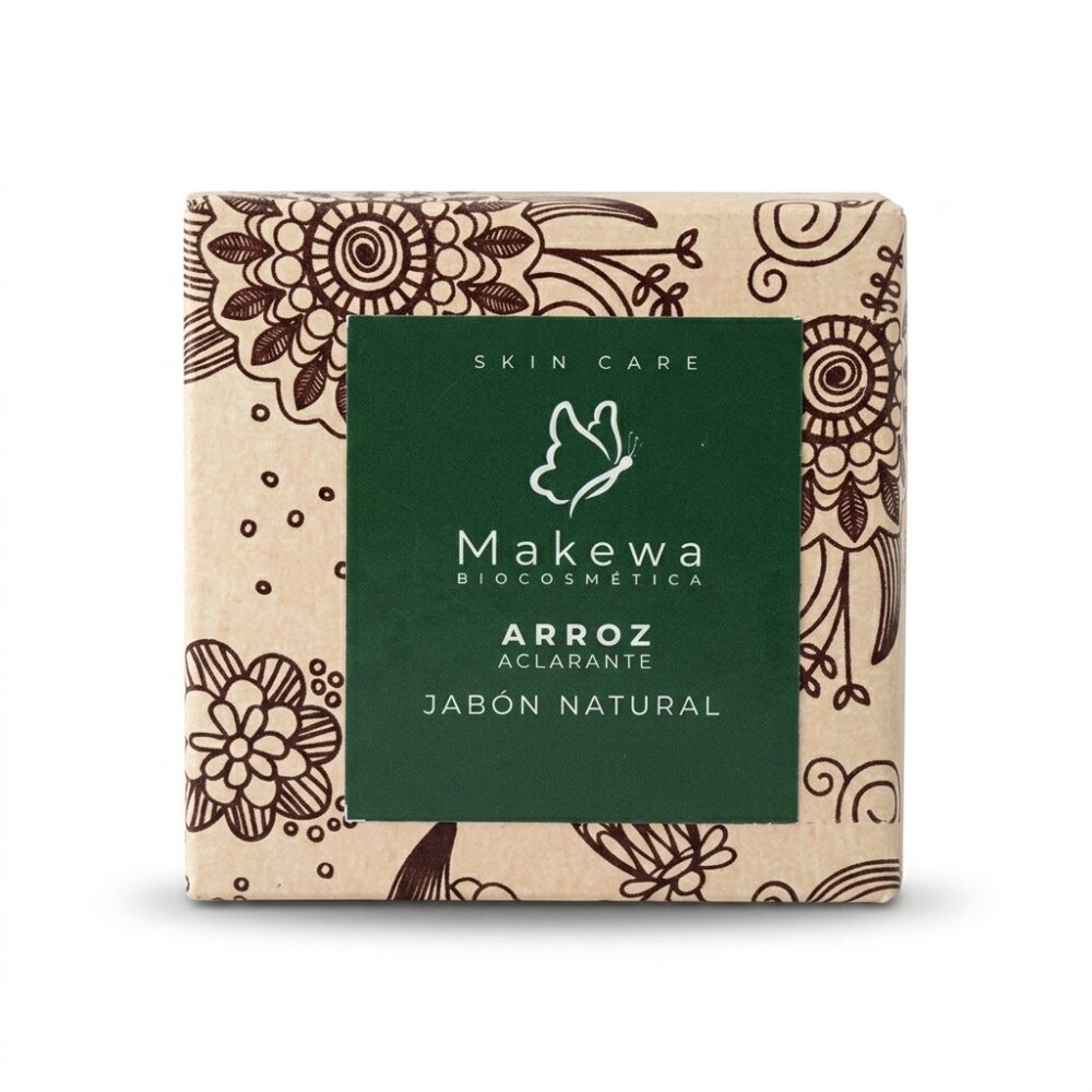 Jabón Natural de Arroz Aclarante — Makewa Biocosmética